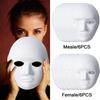 1/5pcs DIY Full Face Masks Paper Blank White Halloween Cosplay Cat Paintable Couple Half Animal Mache Party Mardiup Craft