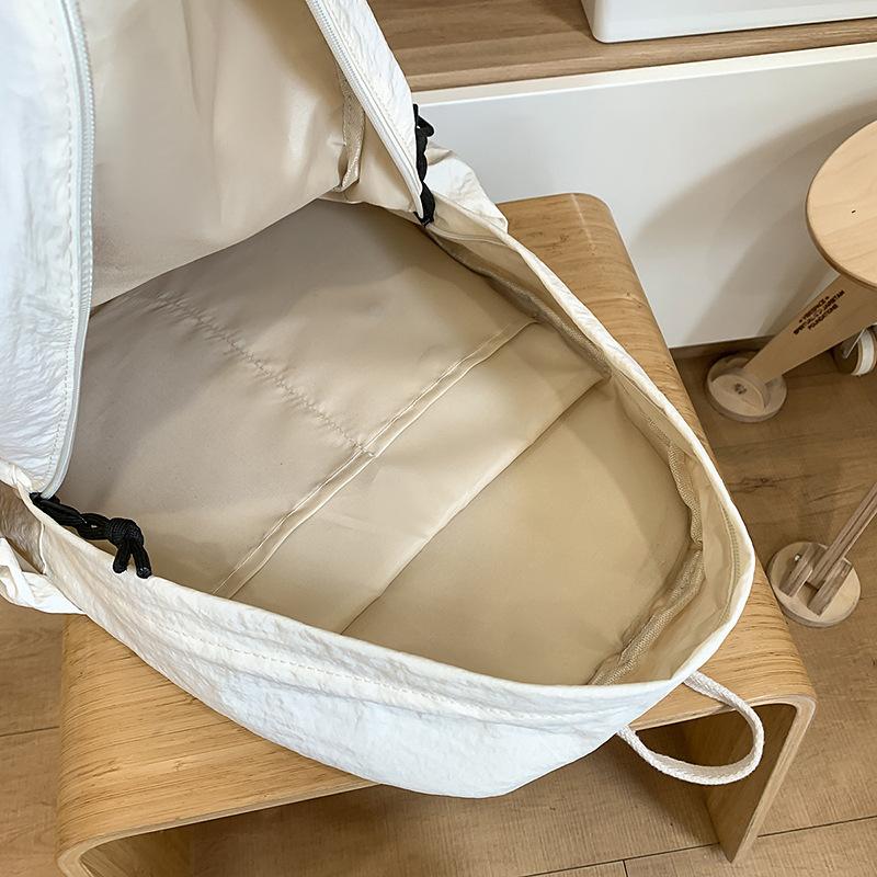 School bag Korean version ins style simple junior high school student computer school bag solid color travel backpack versatile casual backpack