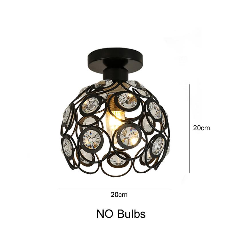 E27 Retro Ceiling Lamps Black Industrial Light Fixture Vintage Semi Flush Mount Ceiling Lights Porch Hallway Stairway Mini Metal