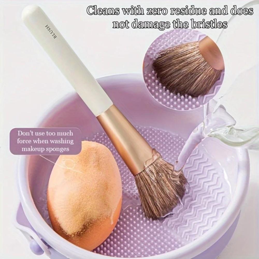 Silicone Makeup Brush Cleaner 3-In-1 Cosmetic Brush Cleaning Tools New Drying Rack Beauty Tool Kit