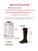 Women's Black Leather Thigh-High Lace-Up Platform Boots - Over-the-Knee, Height-Enhancing, Riding Martin Style