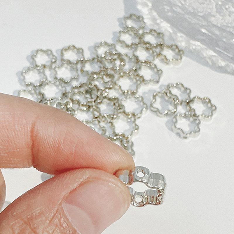 100-50 szt./zestaw Serce Miłości Puste Białe K CCB Luźne Koraliki Dystansowe Do Tworzenia Biżuterii DIY Naszyjniki Bransoletki Zawieszki Akcesoria