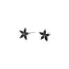 Boucles d'oreilles Studs Mode Coréenne Fleur Noire pour Femmes - Boucles d'oreilles Élégantes, Polyvalentes et Simples