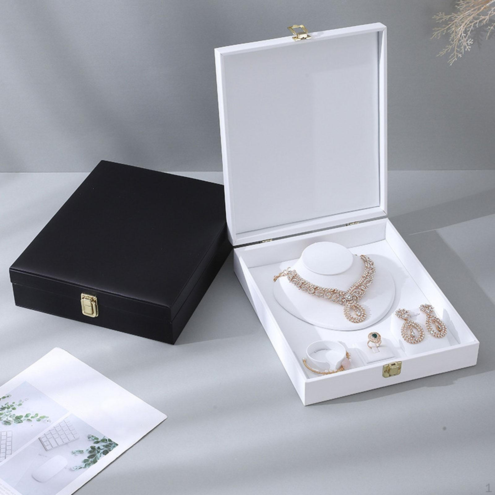 

Jewelry Organizer Storage Tray Display Prop for Necklace Rings Bracelet Earrings Jewellery Showcase белый