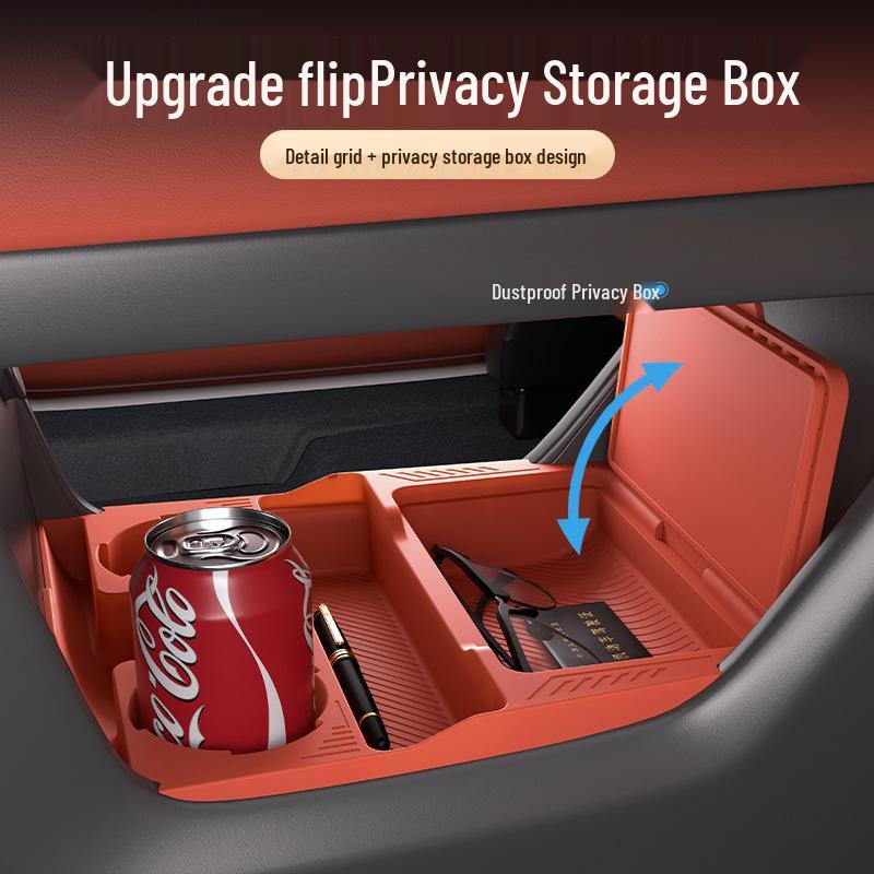 Dongfeng 24 Model Yipai 008 Center Console Lower Storage Box and Glasses Holder for Car Accessories Modification.