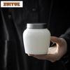 240ml Handmade Mutton-fat Jade Sealed Storage Can Elegant Tea Tin Storage Tank Containers Pu'er Tea Caddy Teaware Collection