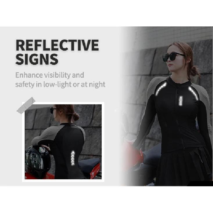 WOSAWE Women Motorcycle Jacket and Pants Set with Removable Pads Soft Protective Gear CE Certified Safety Moto Racing Clothes