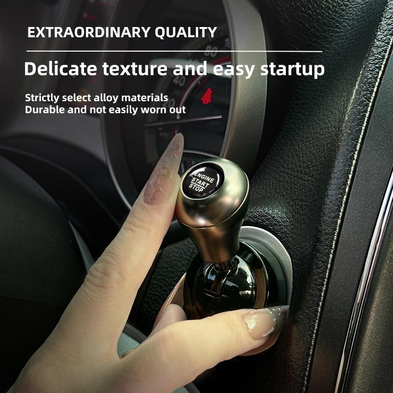 Car One Touch Start Button with Push To Start Rocker Lever Retro Joystick Decoration Automotive Interior Accessories Gift