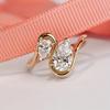 Fashionable Classic Sparkling Zircon Inlaid Women's Ring, Personalized and Trendy Daily Party Jewelry Gift
