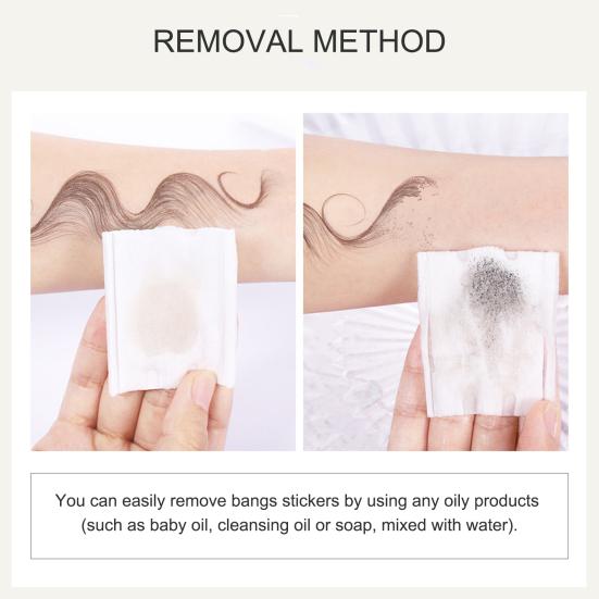 Adesivo de Tatuagem de Cabelo Prático Natural À Prova de Suor Leve