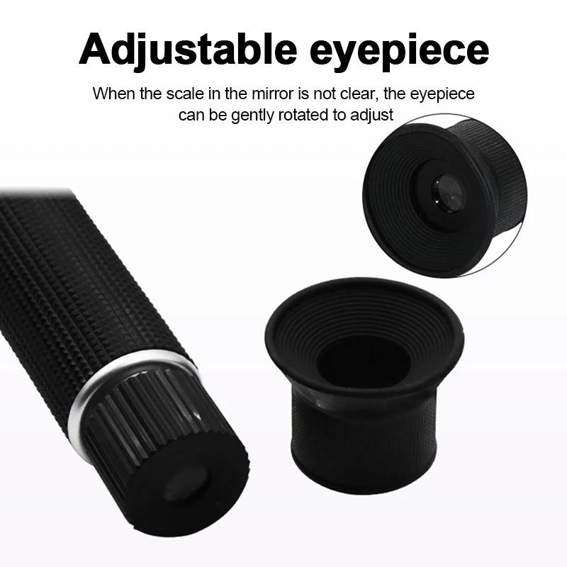 Handheld Alcohol Refractometer Alcohol Meter ATC Spirits Tester Alcohol Concentration Meter 0-80% Range Beer Wine Refractometer