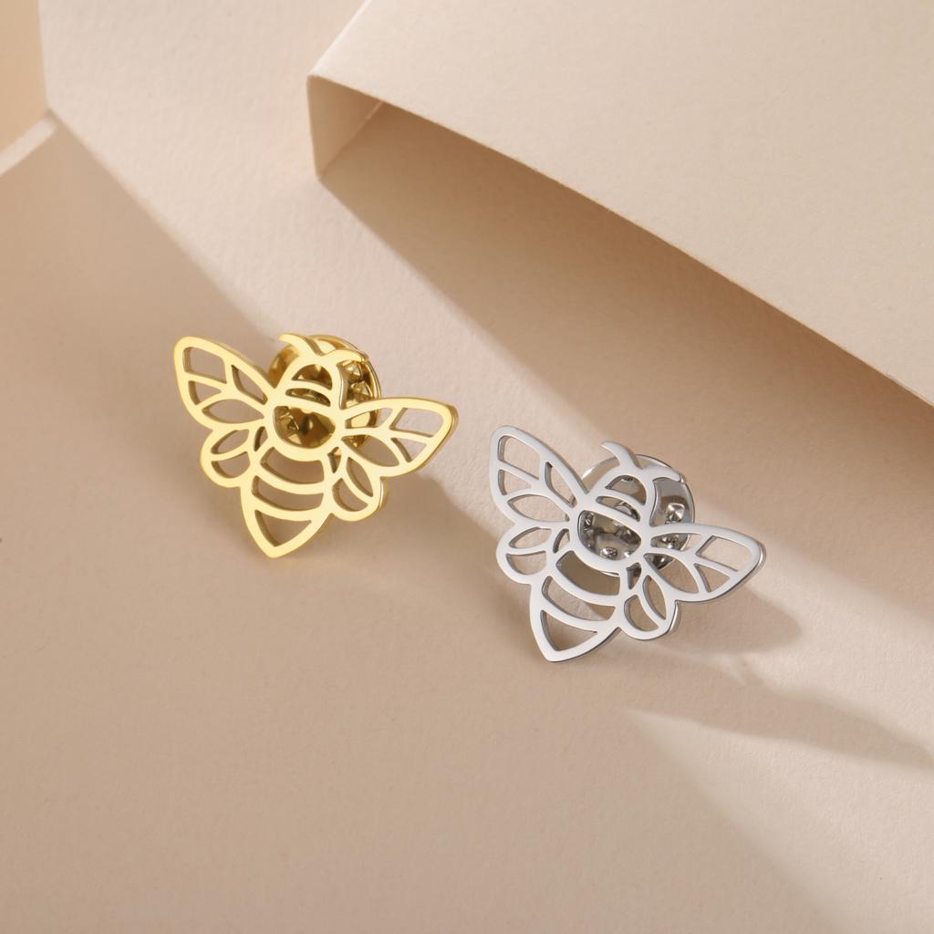 Stainless Steel Cute Honeybee Brooch Pins for Women Cute Insect Bee Suit Collar Badges Jewelry Birthday Gift New In 2026