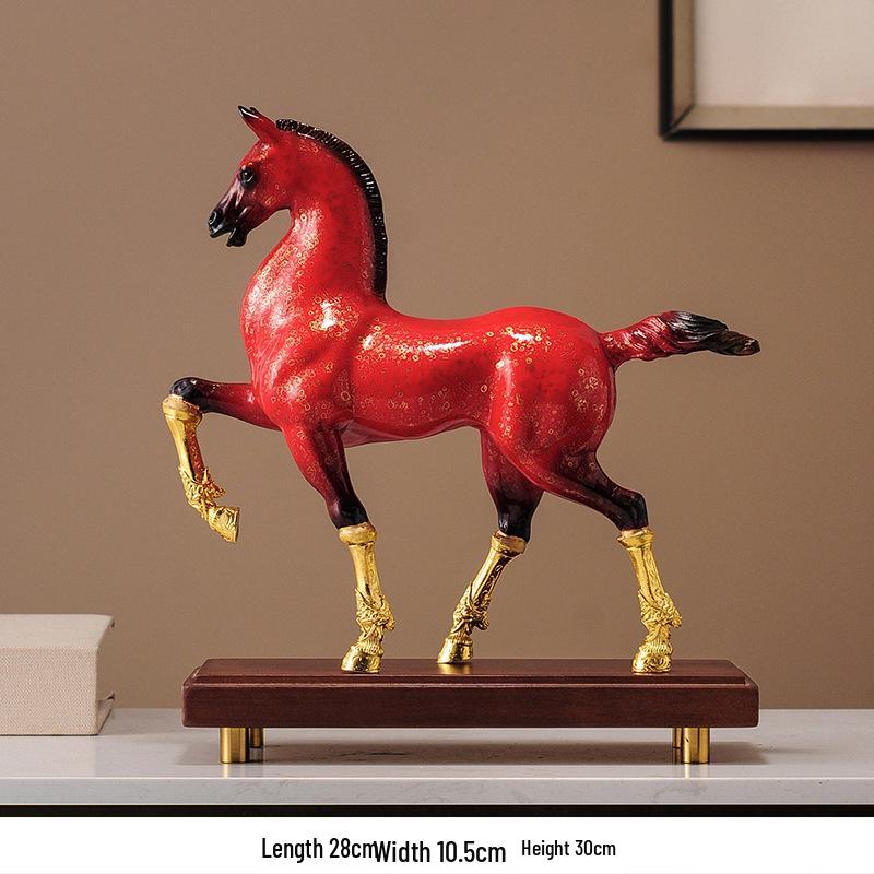 Chinese Style Success on Horseback Ornament for Living Room, Office, or Wine Cabinet - Ideal Housewarming or Opening Gift