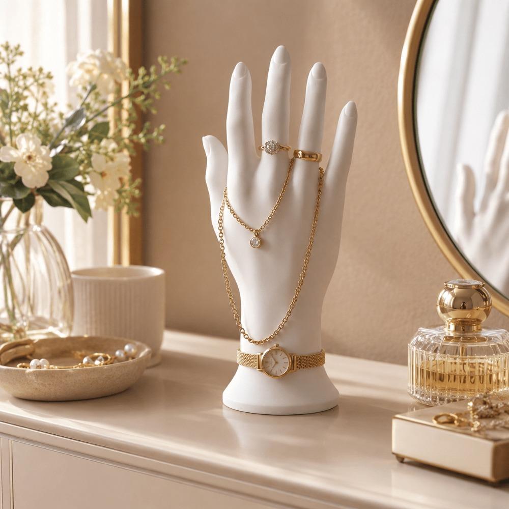 Elegante Schaufensterpuppen-Handmodell 3D-gedruckter Ringorganizer Ausstellungsstücke Armbandhalter Für den Heimgebrauch