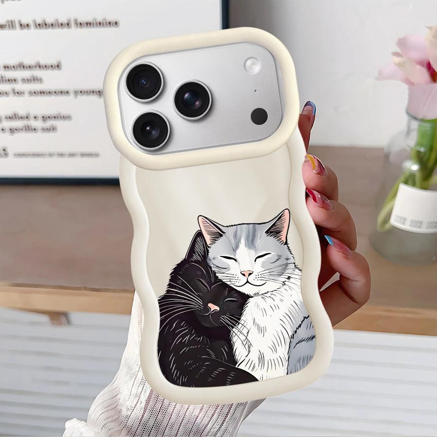Case for iPhone 12 XR 16 Pro Max 11 8 14 13 17 Air 15 Plus Soft Phone Cover Cute Cat