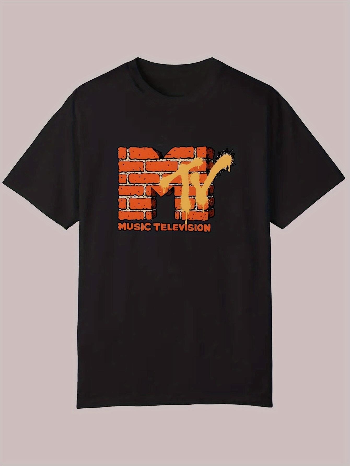 Casual Summer T-shirt - MTV Music Television Graphic M