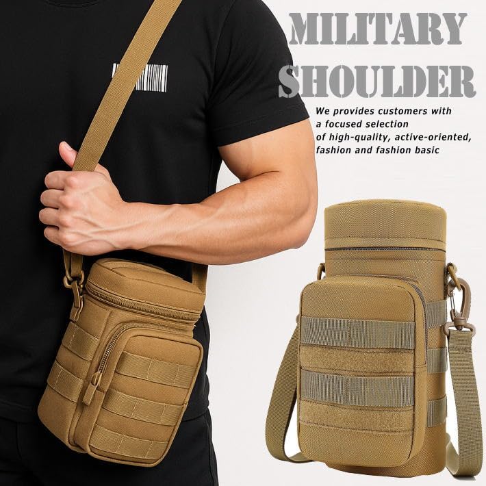 LTG Shoulder Bag for Men and NEK Large Storage Military Everyday Waist 7986699 Women, Multifunctional, Design, Capacity, Style, Outdoor, Walking,