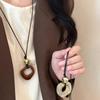 Geometric Camel Bone Pendant Necklace - Women's Unique Design, Long Chain Sweater Necklace, Perfect Autumn/Winter Accessory