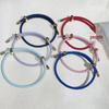 Corda de Pulso Ajustável de Couro de 3mm - Pulseira do Zodíaco Bagua - Corda Decorativa Vermelha para DIY
