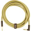 Fender Shield Cable Deluxe Series Instrument Cable, Straight/Angle, 15', Tweed 08 0990820086