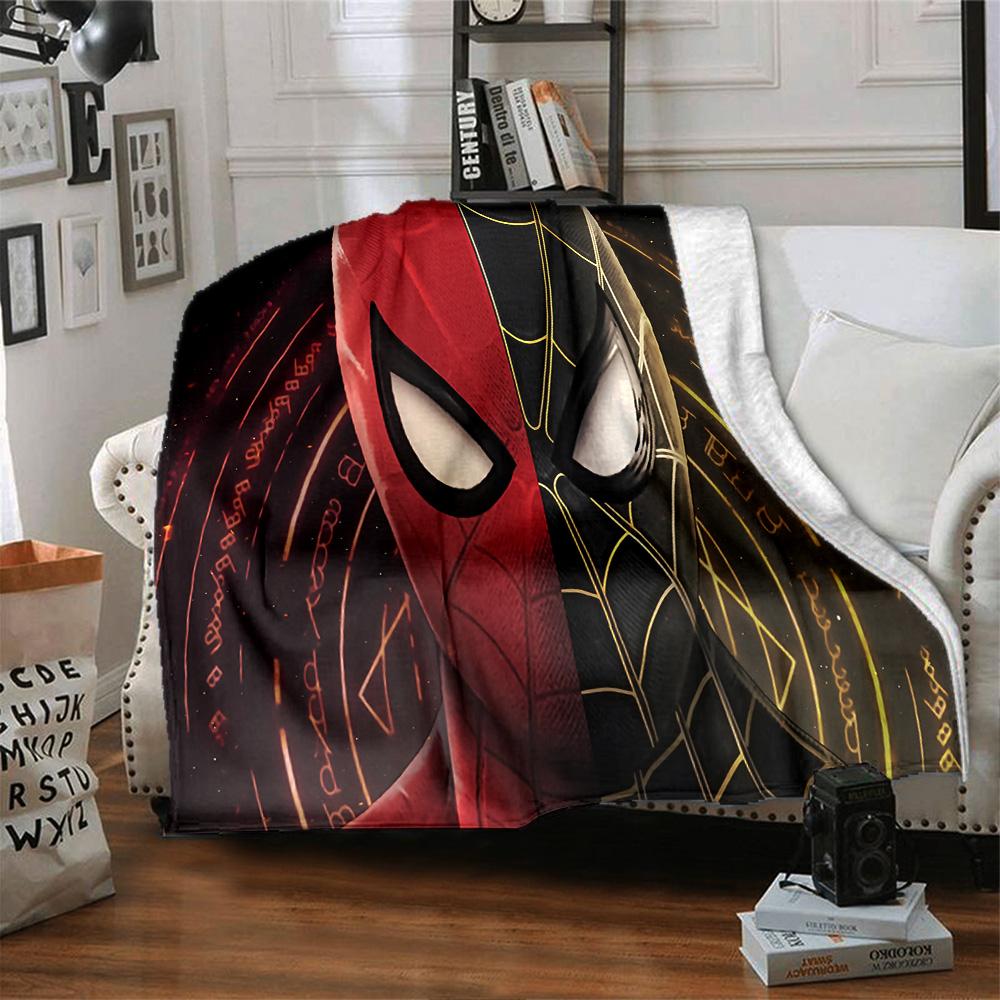 1pc Spiderman Three Faces flannel Blanket for Super Soft Cute Comfort Blanket for Travel Bedding Couch Sofa Blanket Y82561