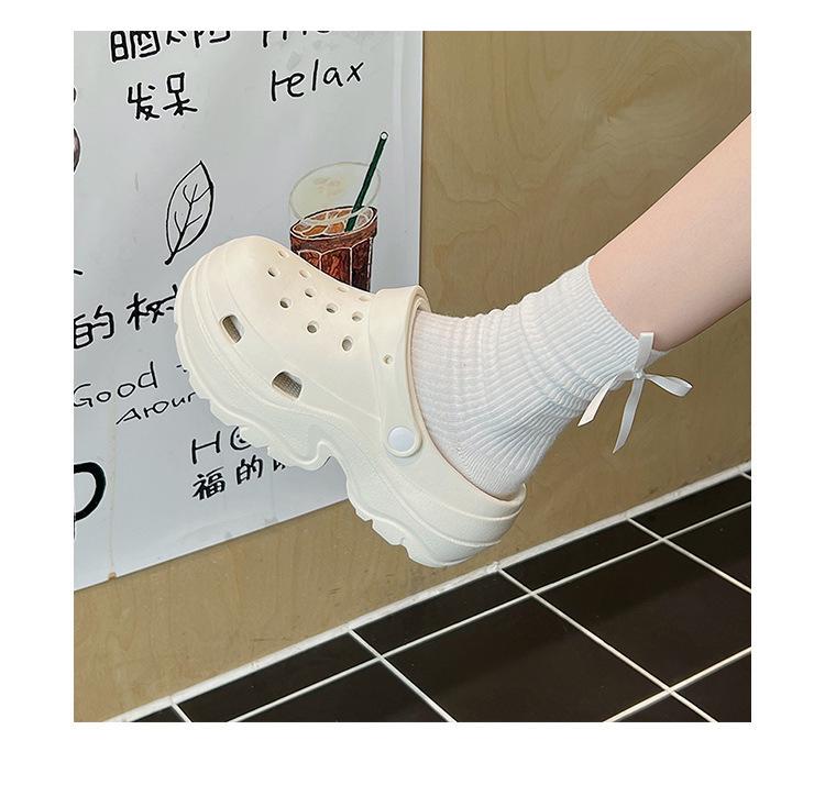 Women's Chunky Height-Boosting Odor-Resistant EVA Beach Sandals - Trendy Summer Baotou Slippers