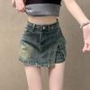 Women's New Summer High Waist Loose Slim Hip A,line Short Skirt