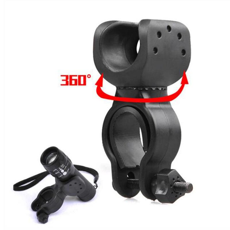 Fahrradlicht Lampenständer Halter 360 Grad Drehung Griff Mountainbike LED Taschenlampe Fackel Klemme Clip Halterung