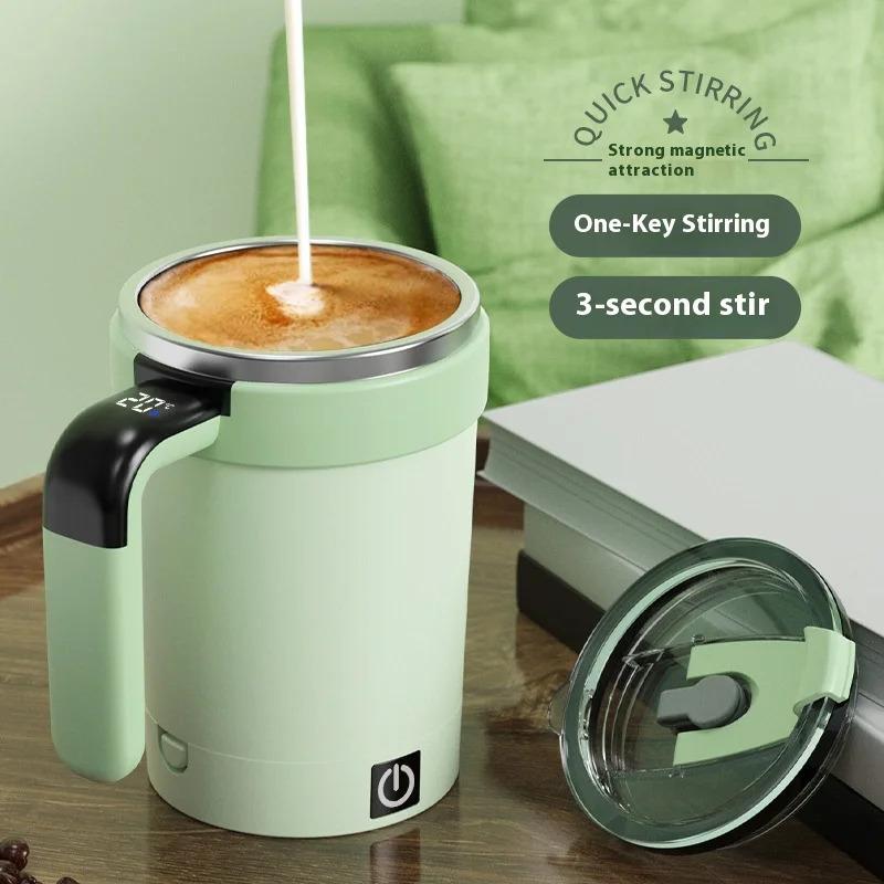 2026 Smart Temperature-Measuring Magnetic Automatic Stirring Cup Electric Portable Coffee Cup Milkshake Cup Sports and Fitness