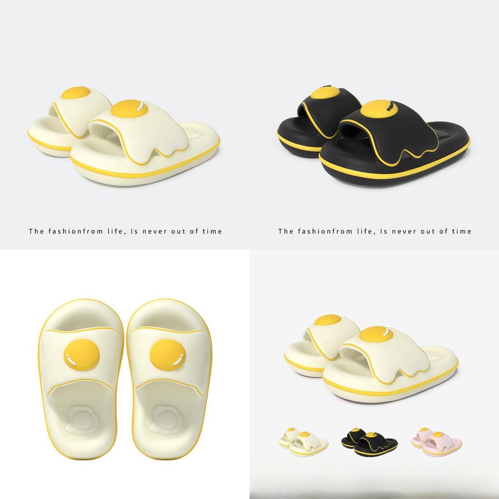 Summer Thick Sole Unisex Eva Slipper With Pancake Egg Design For Couples