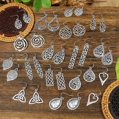 Ethnischer Stil Exquisite und kompakte Ohrringe für Damen & Herren Hohl-Tropfenohrringe Böhmische Accessoires Party Verabredungen Alltagskleidung