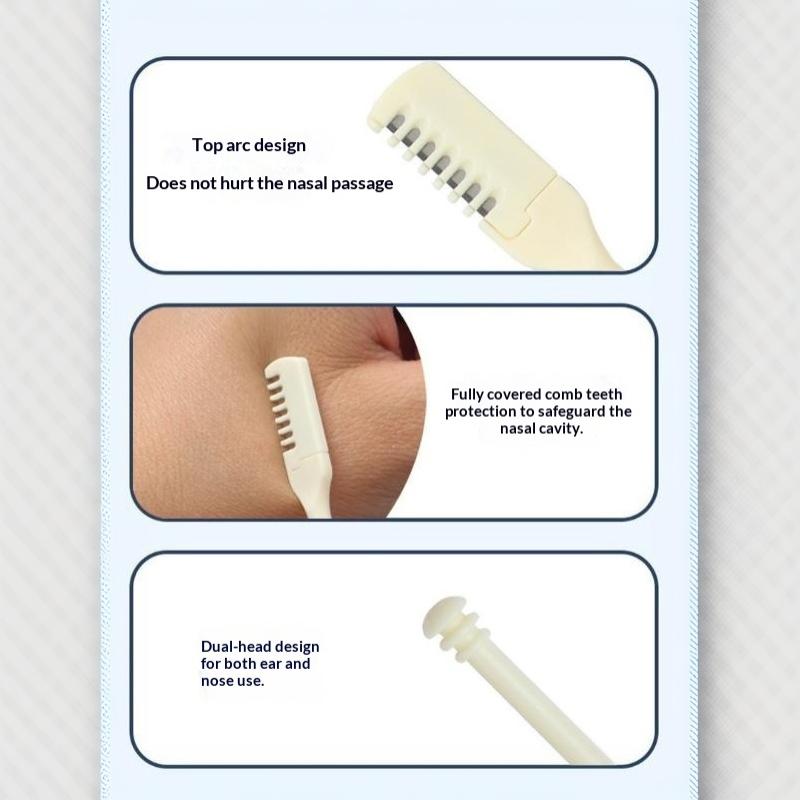 Manual Nose Hair Trimmer Double Head 360° Painless Nasal Clipper Washable Easy to Clean for Daily Grooming