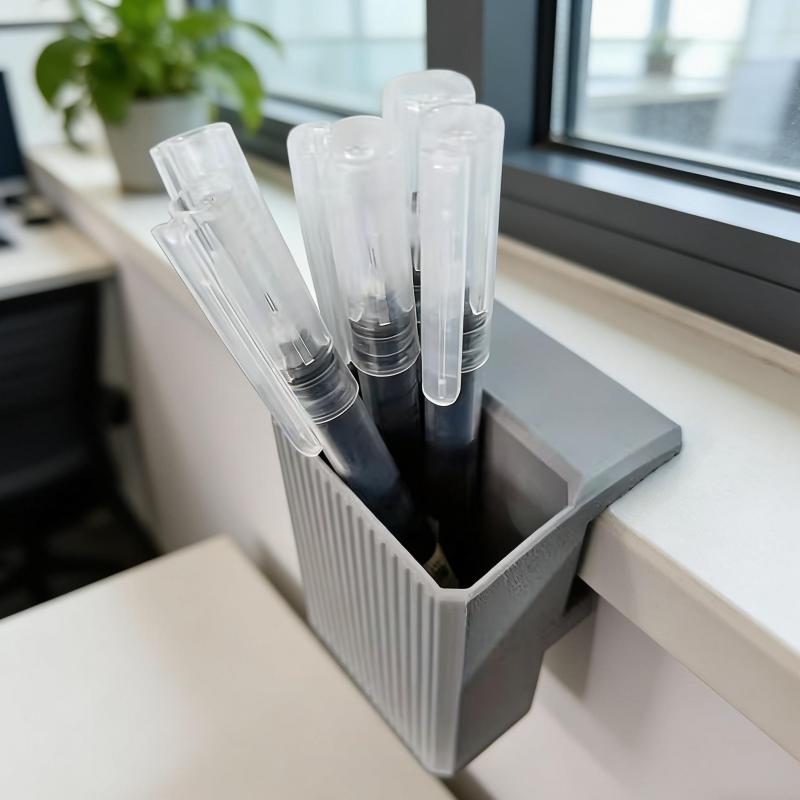 

1/2-Pack Set with Spiral Switch Design, Space-Saving, Perfect for Thicker Desks, Ideal for Home and Office Organization, Gray Clip-On Pe