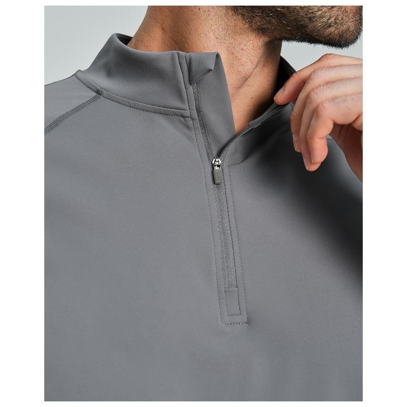 Men S Half Zip Long Sleeve Top For Sports Fitness Casual Hiking
