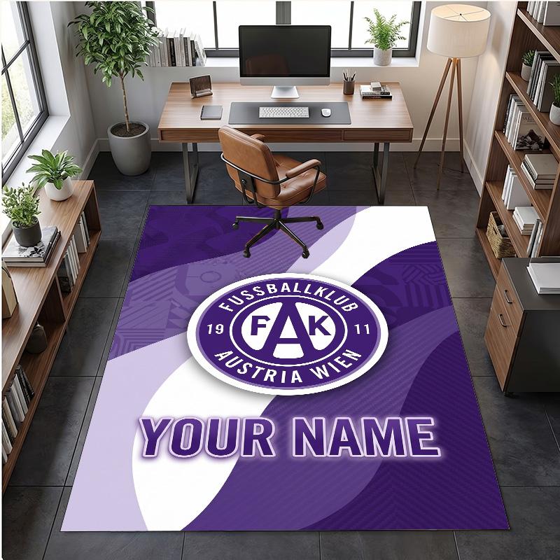 Crystal Velvet Rug Austria Wien FC Print Custom Name Text Floor Mat Home Decor