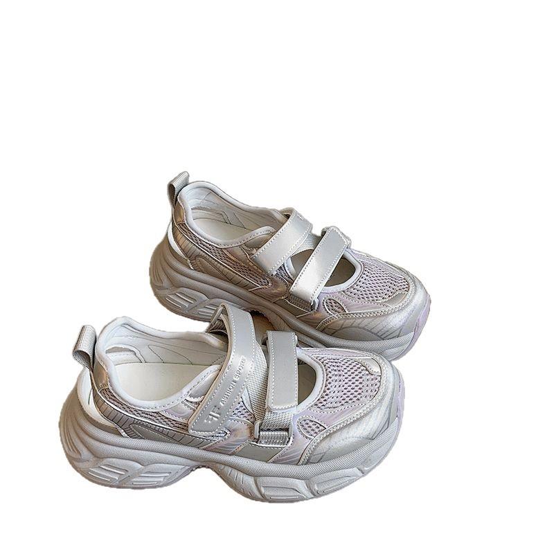 Baotou sports Velcro platform sandals women's summer new versatile dad shoes hollow breathable casual shoes