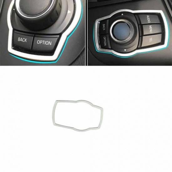 Silver Car Middle Console Multimedia For BMW X5 X6 F16 Frame Trim 14-18 Aluminum