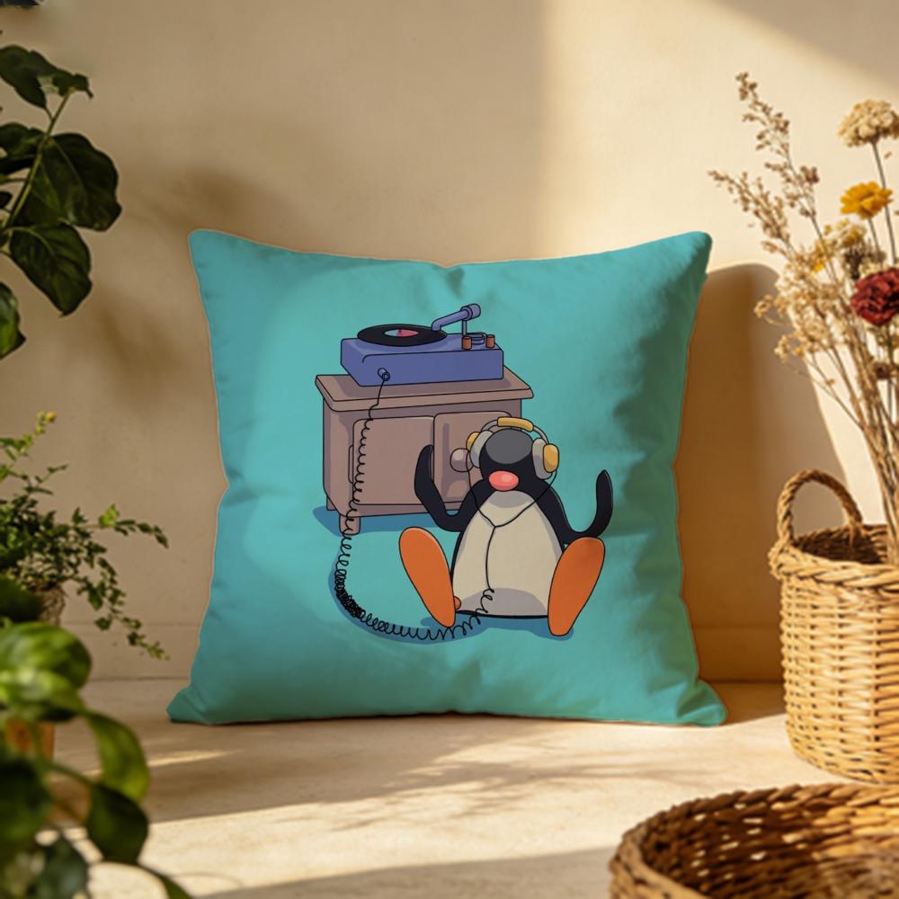 

Hot PPinguable Cushion Cover Versatile DoubleSided Pillow Case Fit for Sofa Bed Car Daily Decor 30X30cm