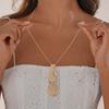 Women's Elegant Bohemian Necklace - Layered Teardrop Pendant Chain with Delicate Linking for Everyday & Party Jewelry