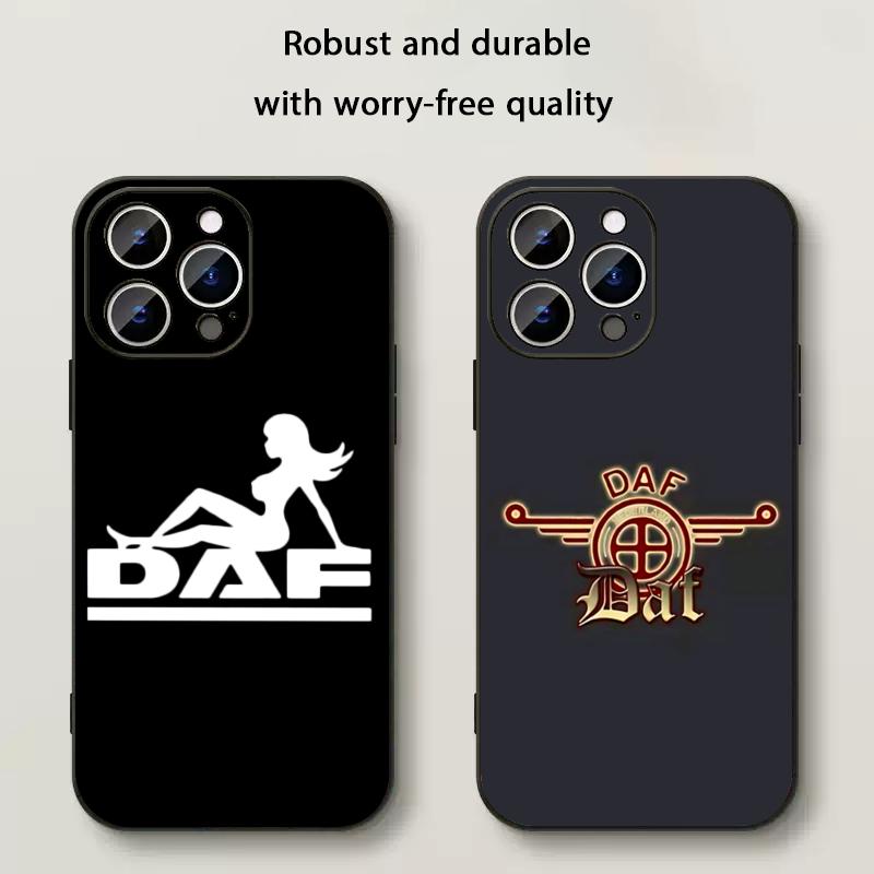 D-dafs Logo Car Logo Fashion Pattern Phone Case For iPhone 17 16 E 15 14 13 12 Plus Mini Pro Max Soft Black Shockproof Cover