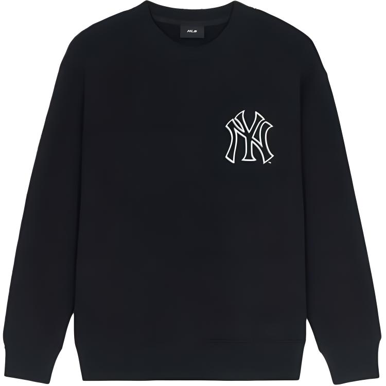 New MLB Overfit Mega Logo Sweatshirt Unisex Black 3AMTB0744-50BKS