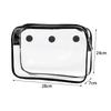 Clear Inner Bag Waterproof Zipper Pouch Brush Insert Bag Women Tote Bag for Swim Outdoor Travel Vacation