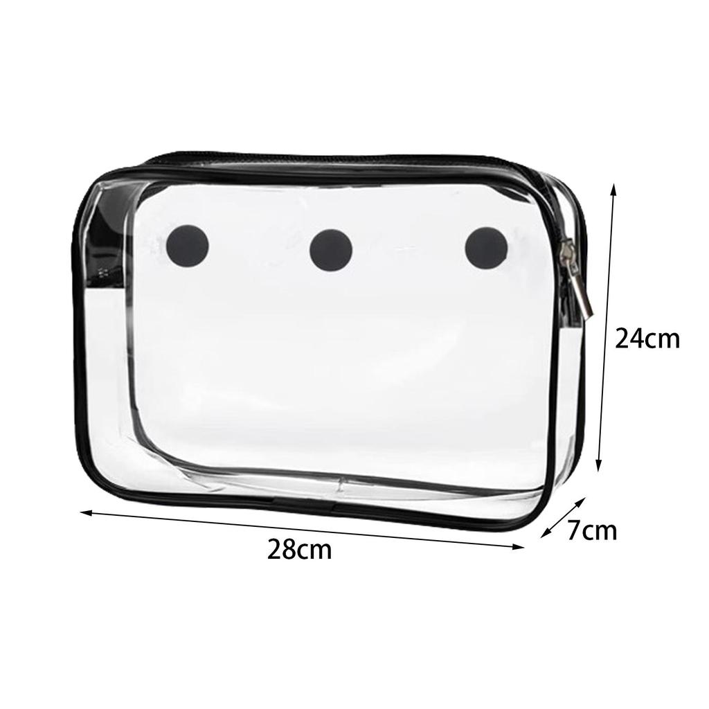 Clear Inner Bag Waterproof Zipper Pouch Brush Insert Bag Women Tote Bag for Swim Outdoor Travel Vacation