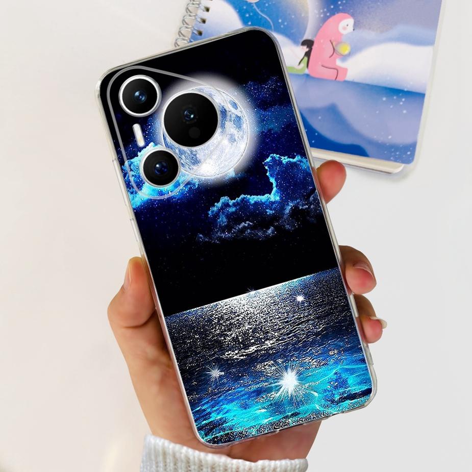 Für Huawei Pura 70 Hülle Niedliche Cartoon Bemalte Abdeckung Klare Silikon Handyhülle Für Huawei Pura 70 Pro Plus Pura70 Pro + Weiche Hülle