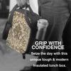 Vintage Fleur De Lis Insulated Lunch Bags for Camping Travel Lily Flower Waterproof Thermal Cooler Lunch Box Women Children