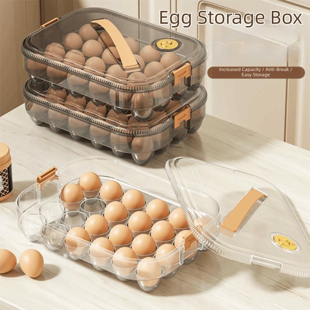 Boîte de conservation d'œufs à 24 compartiments Contenant de stockage alimentaire de qualité alimentaire pour réfrigérateur Utilisation au réfrigérateur