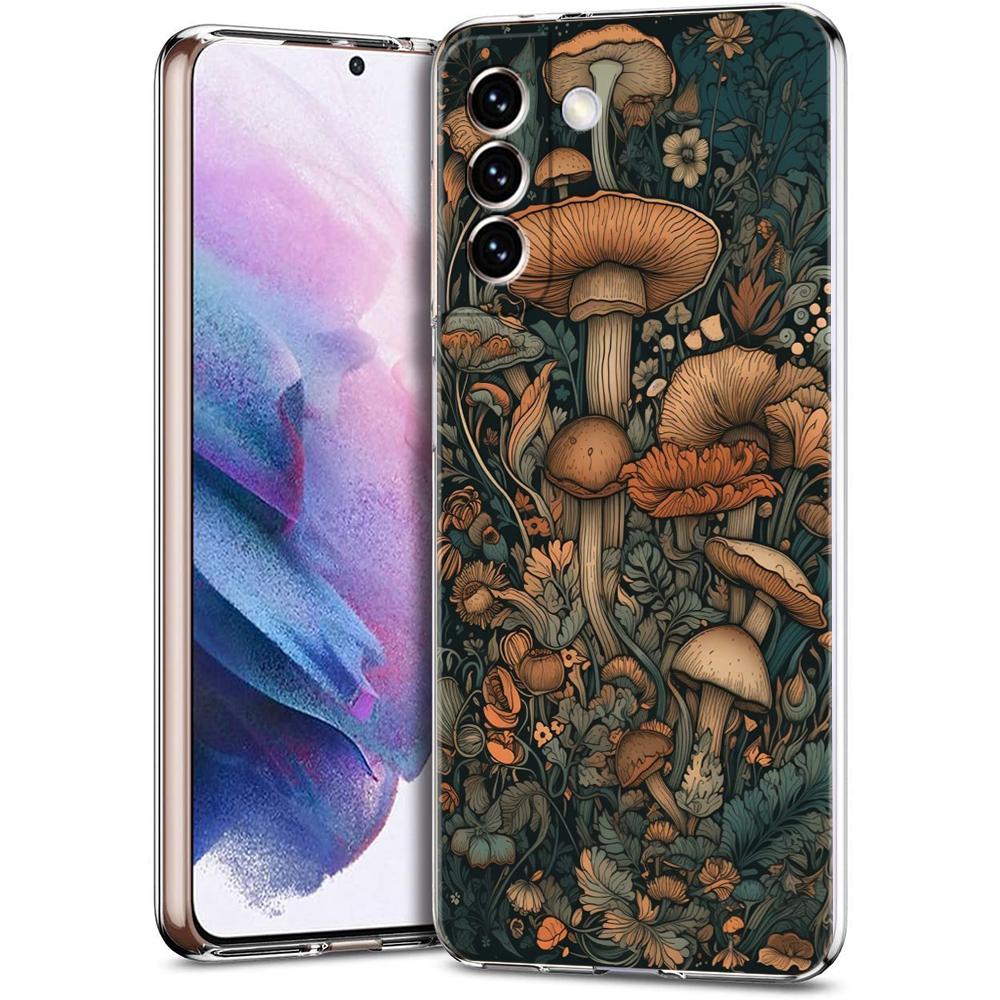 

Красочный гриб Прозрачный чехол-бампер для телефона для Samsung Galaxy S25 S24 S23 S22 S20 S21 FE Ultra S24 S23 S10 Plus 5G TPU Capas Samsung S25