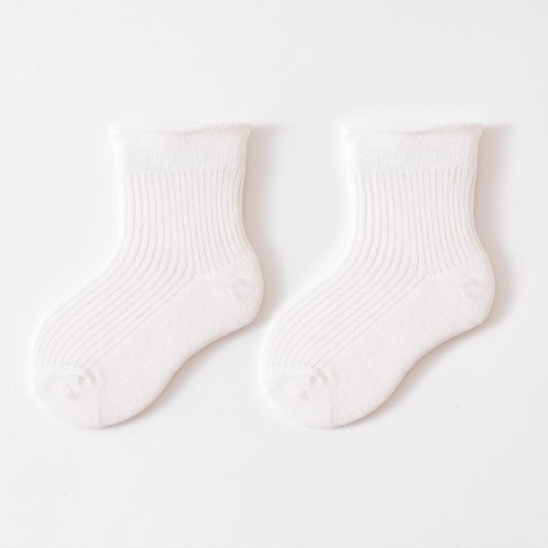 Summer Infant Baby Calf Sock Simplicity Solid Color Thin Newborn Sock for Boy Girl Fashion Breathable Soft Cotton Toddler Sock