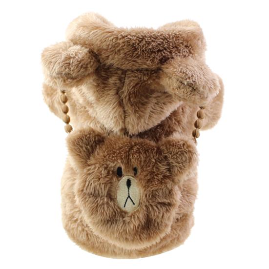 Pet Clothes Eye-catching Wear Resistant Fleece Puppy Warm Hooded Coat Pet Supplies