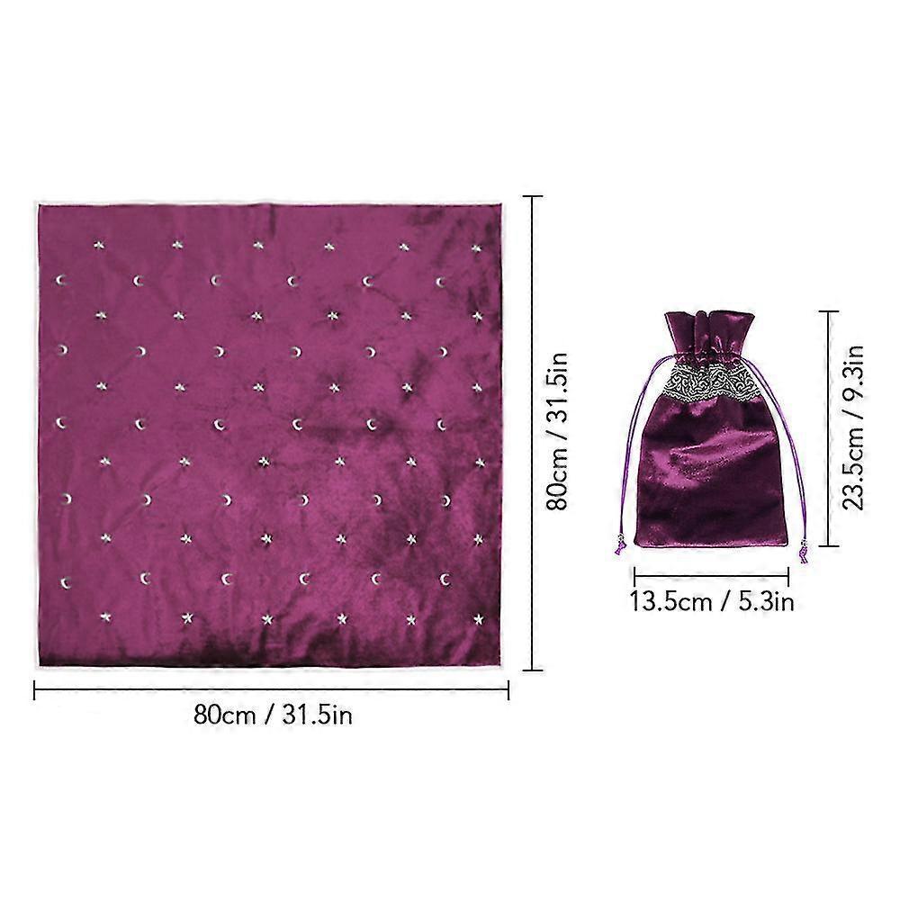 Altar Tarot Table Cloth Velvet Tarot Divination Tablecloth With Tarot Cards Bag Board   Game Accessories Black